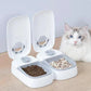 Dog Feeder Cat Automatic Feeding Water Bowl with Timer
