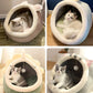 Deep Sleep Cat Bed Cartoon Pet Bed Foldable Removable