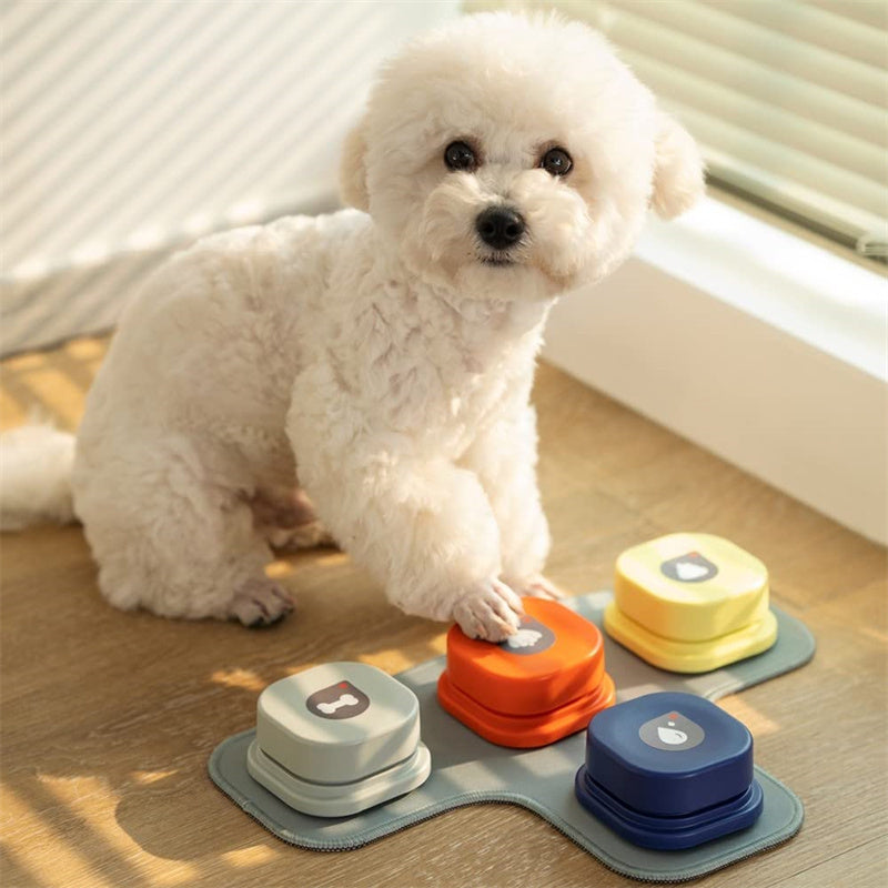 pet talking buttons recordable voice communication toy [4 colors]