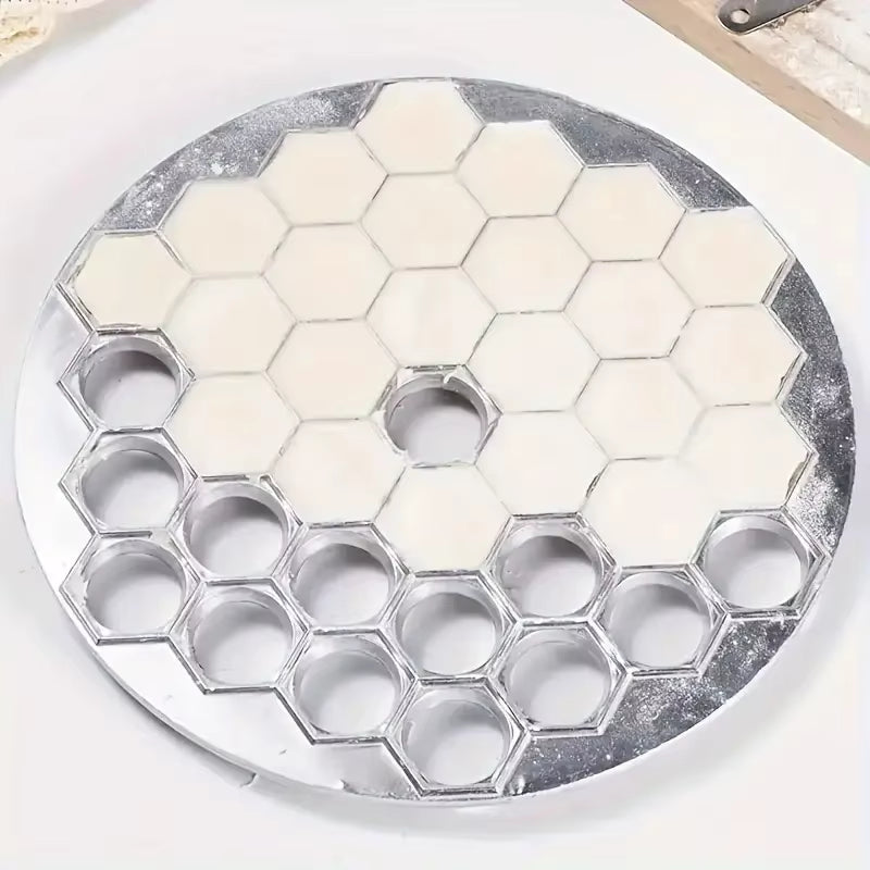 Aluminum Ravioli Maker with 37 Holes - Handmade Pasta and Dumpling Mold for Home Kitchen Use